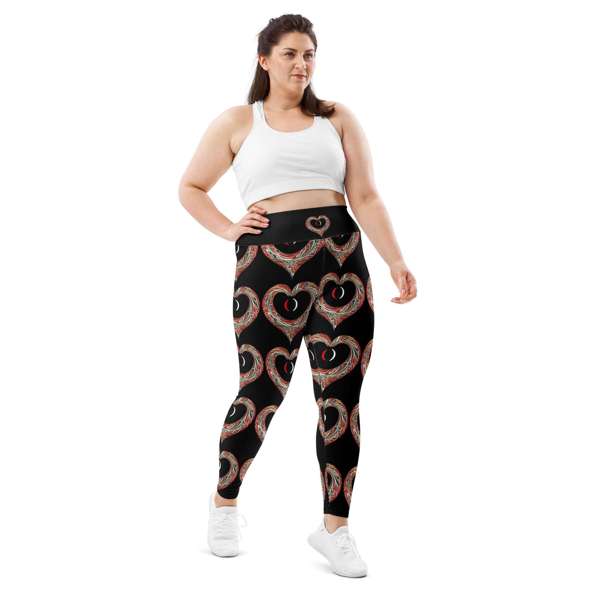 Red Snakeskin Pattern Plus Size Leggings - Free Shipping - - Projects817 LLC